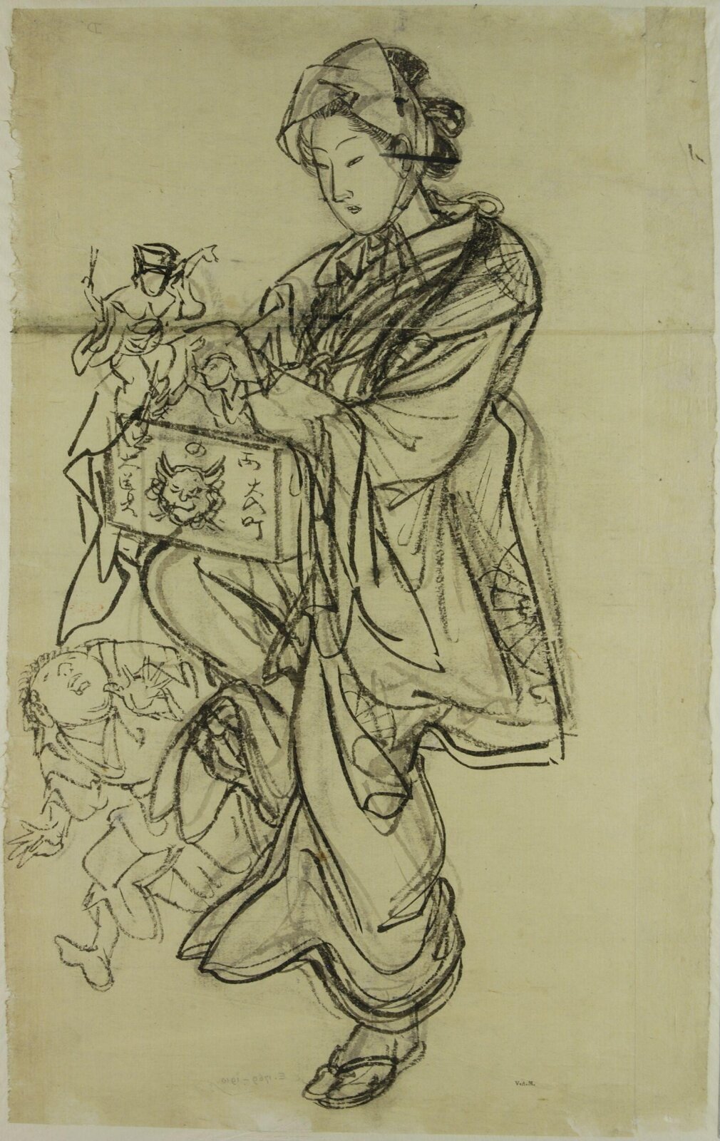 Street Puppeteer, Keisai Eisen, 1810-1848