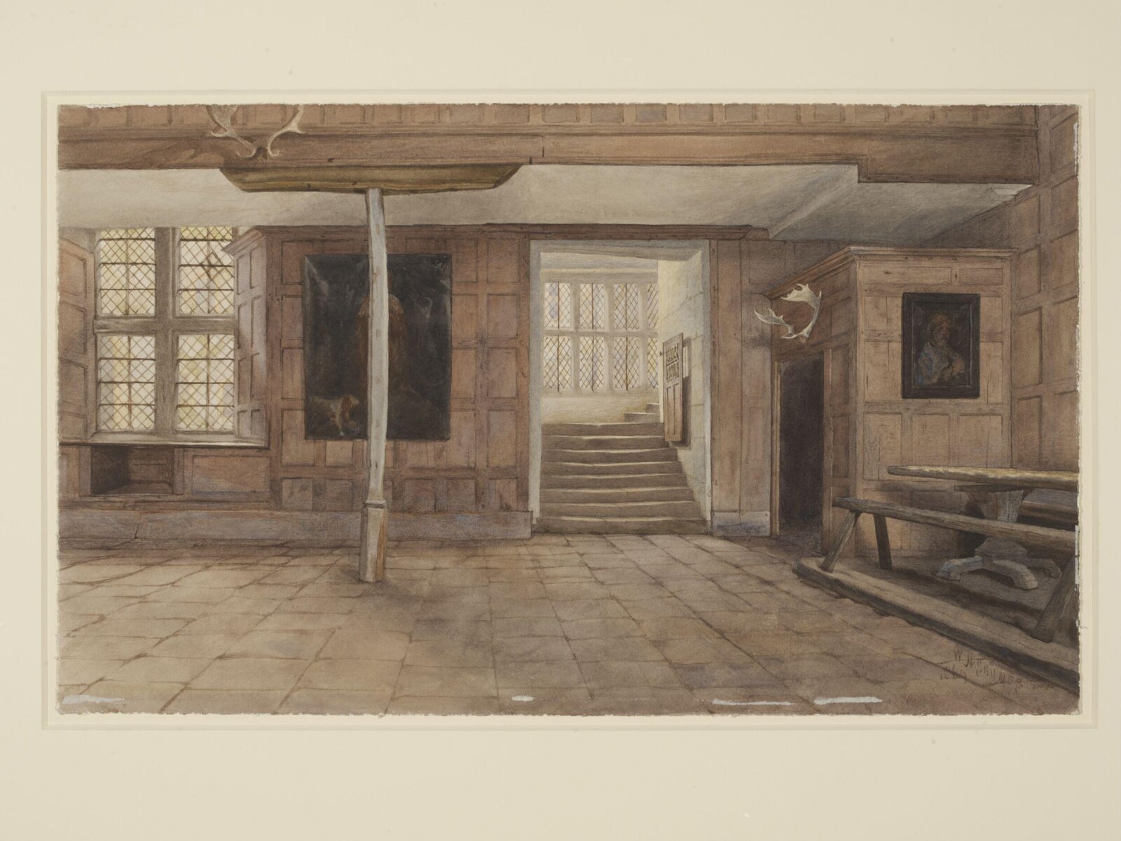 Banqueting Room, Haddon Hall, Sounes, 1869