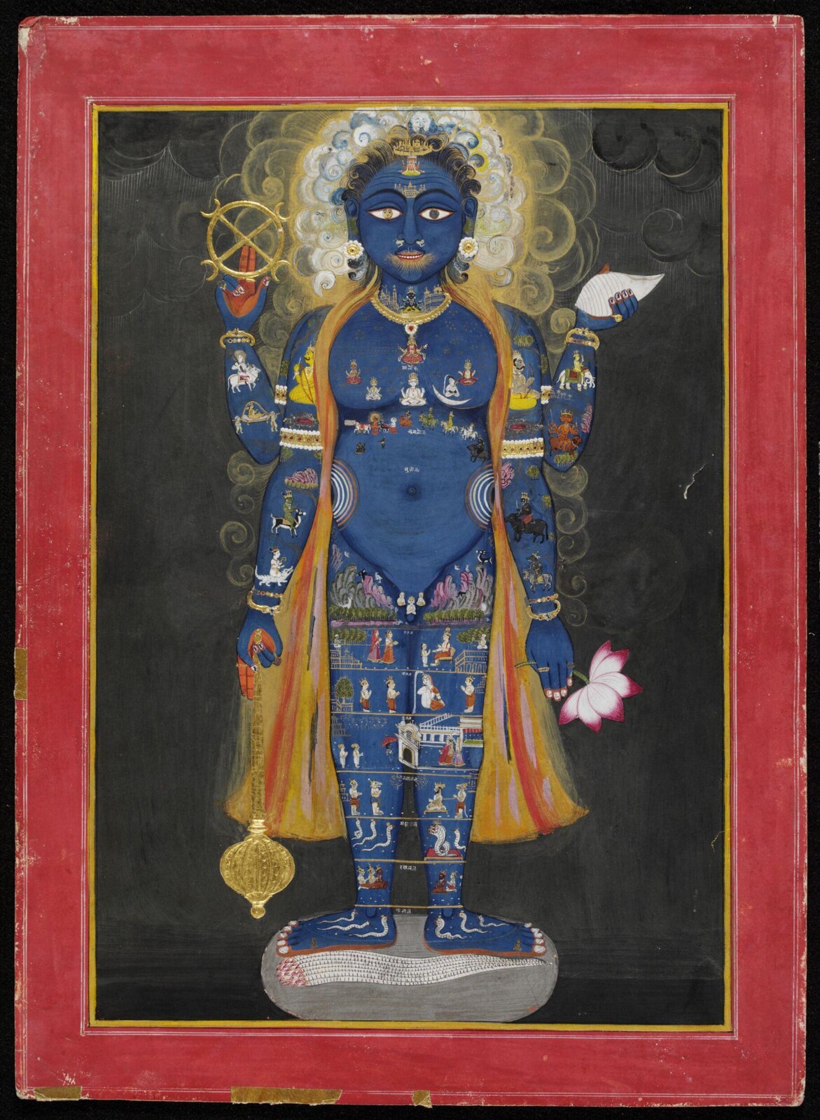 Vishnu as Vishvarupa (cosmic or universal man), ca. 1800-1820