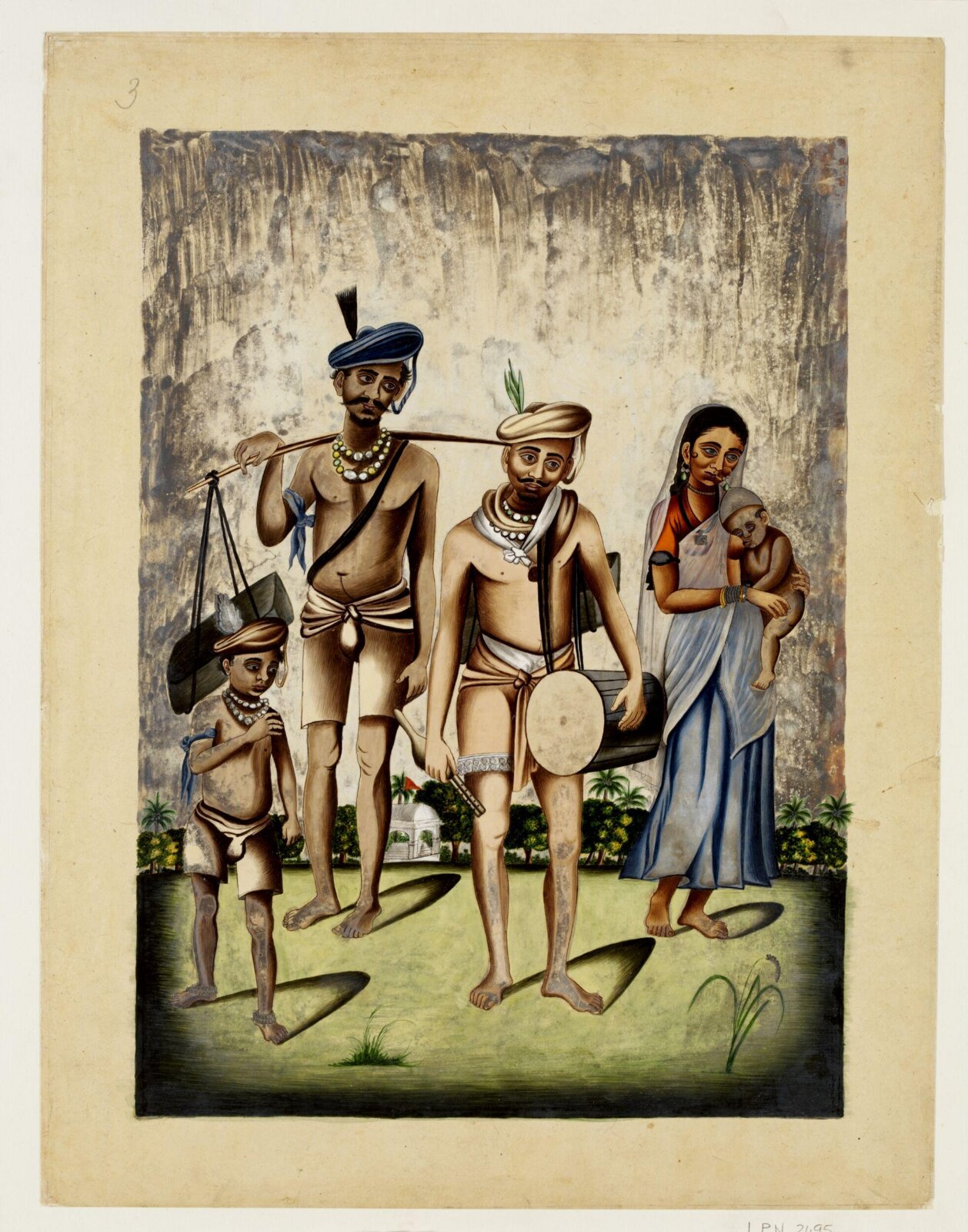 Travelling entertainers, ca. 1850