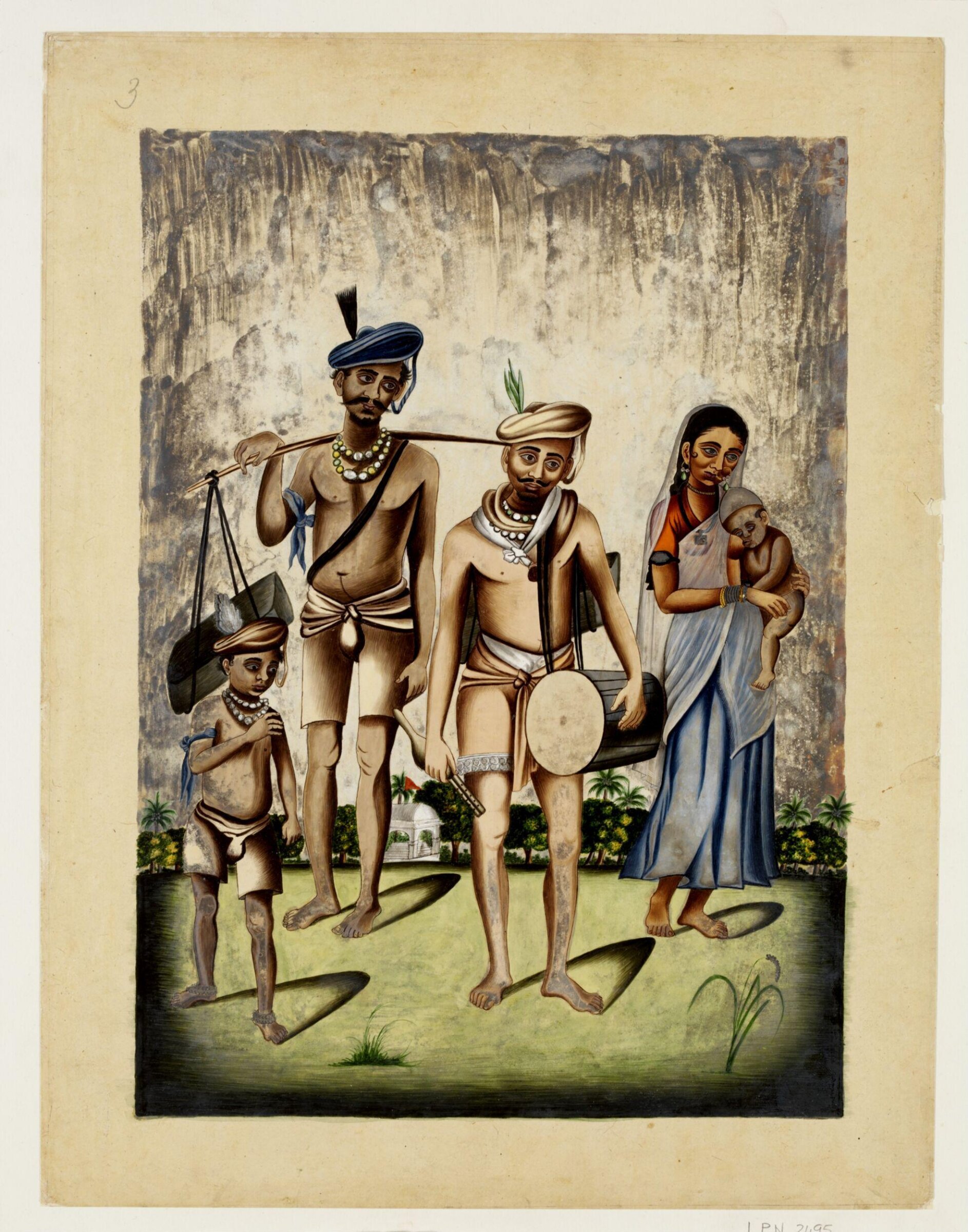 Travelling entertainers, ca. 1850