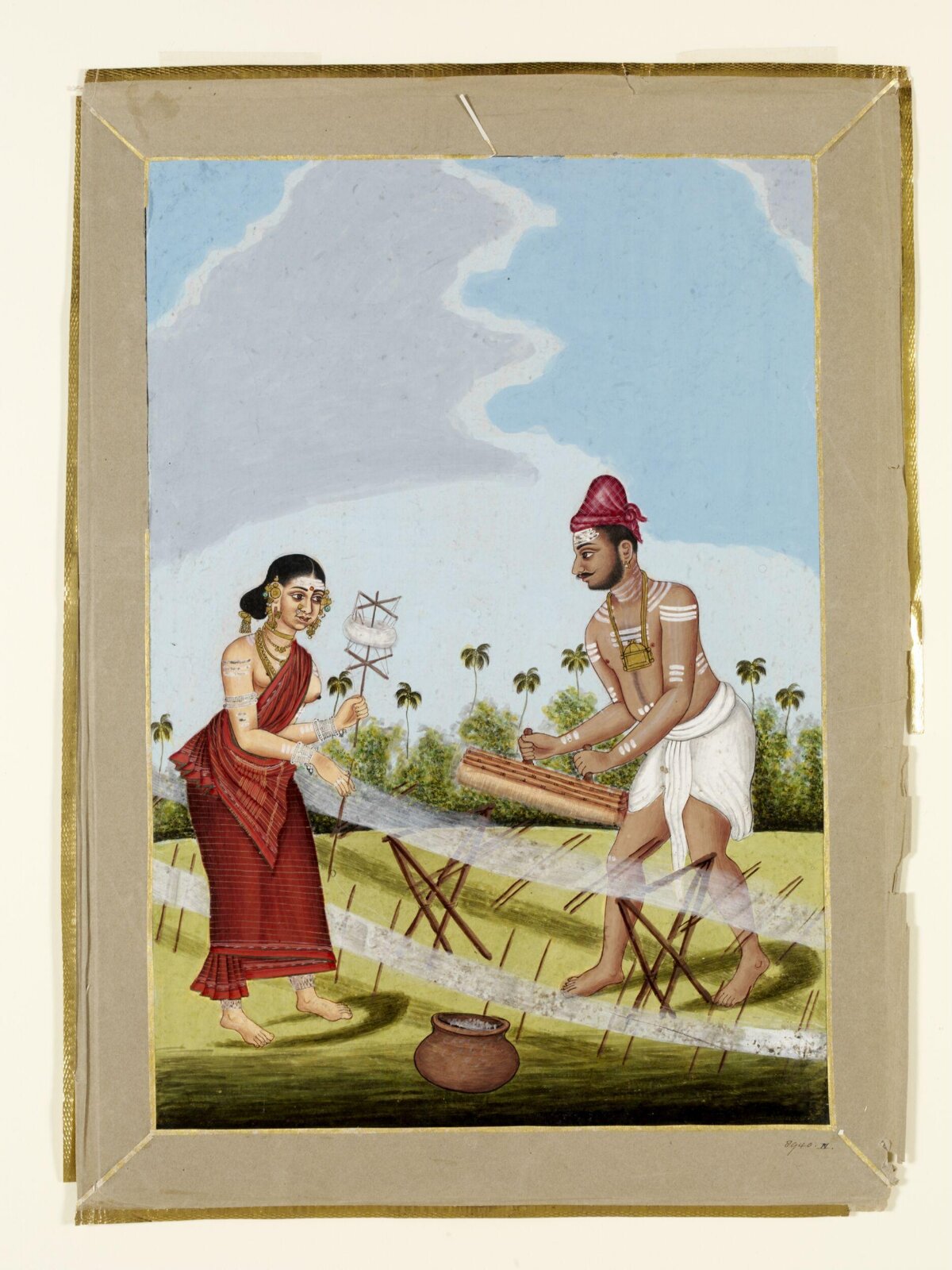 A Weaver and his wife, ca. 1800