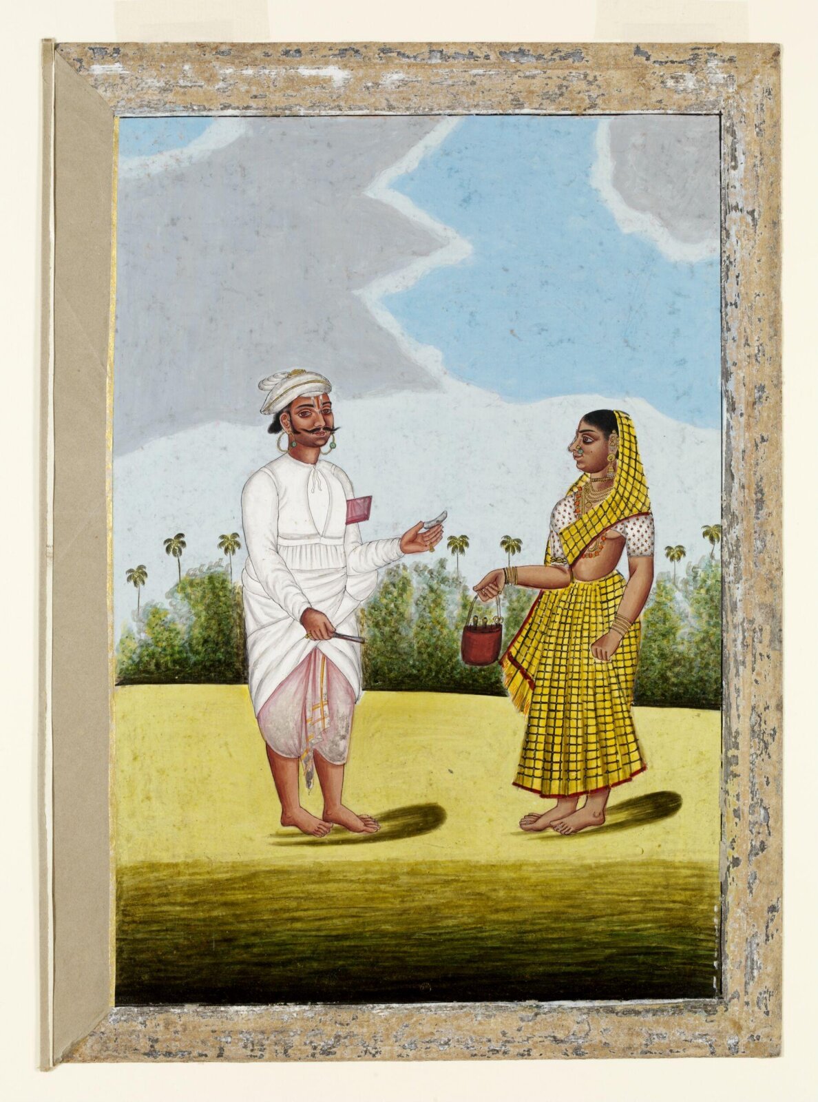 A barber and his wife, ca. 1800