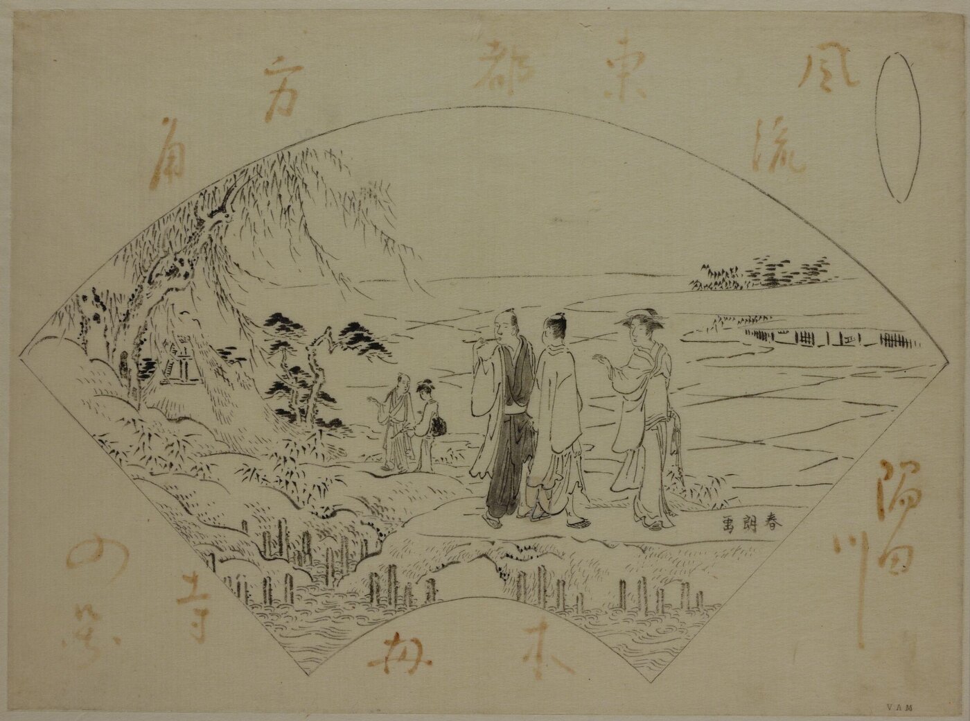 Katsushika Hokusai, The Mokuboji Temple by the Sumida River