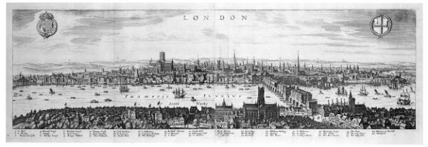 View of London looking over Southwark to the North | Matthäus Merian ...