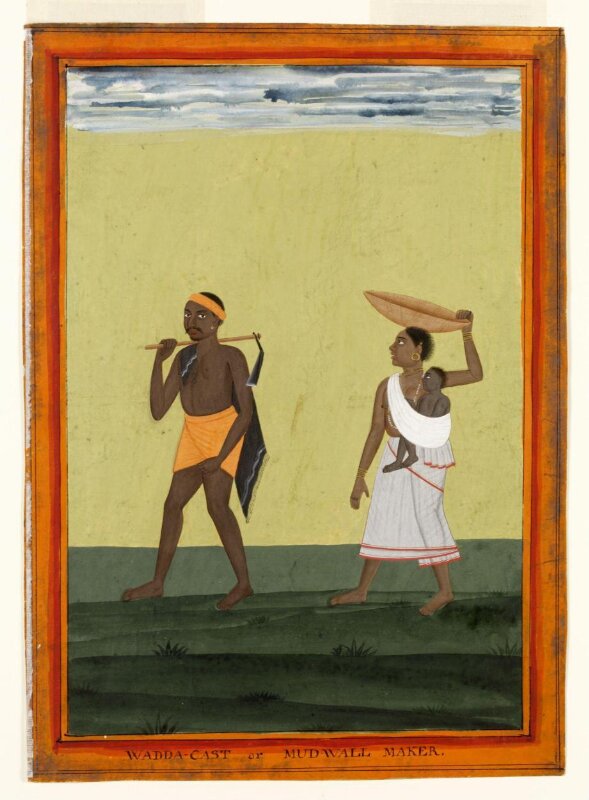 A mud-wall-maker and his wife