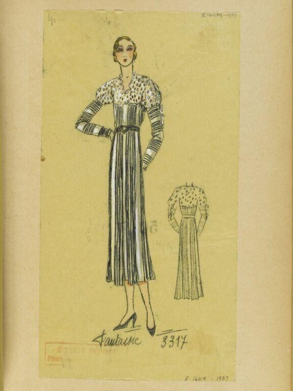 Patron De Robe Ancien Elle – Modèle 5249 Robe D'Après-Midi, Occasion