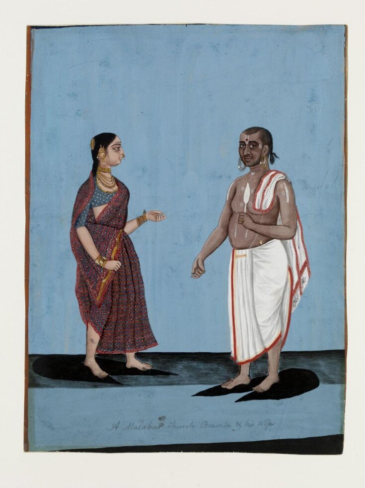 A South Indian Vaishnava Brahmin and his wife top image