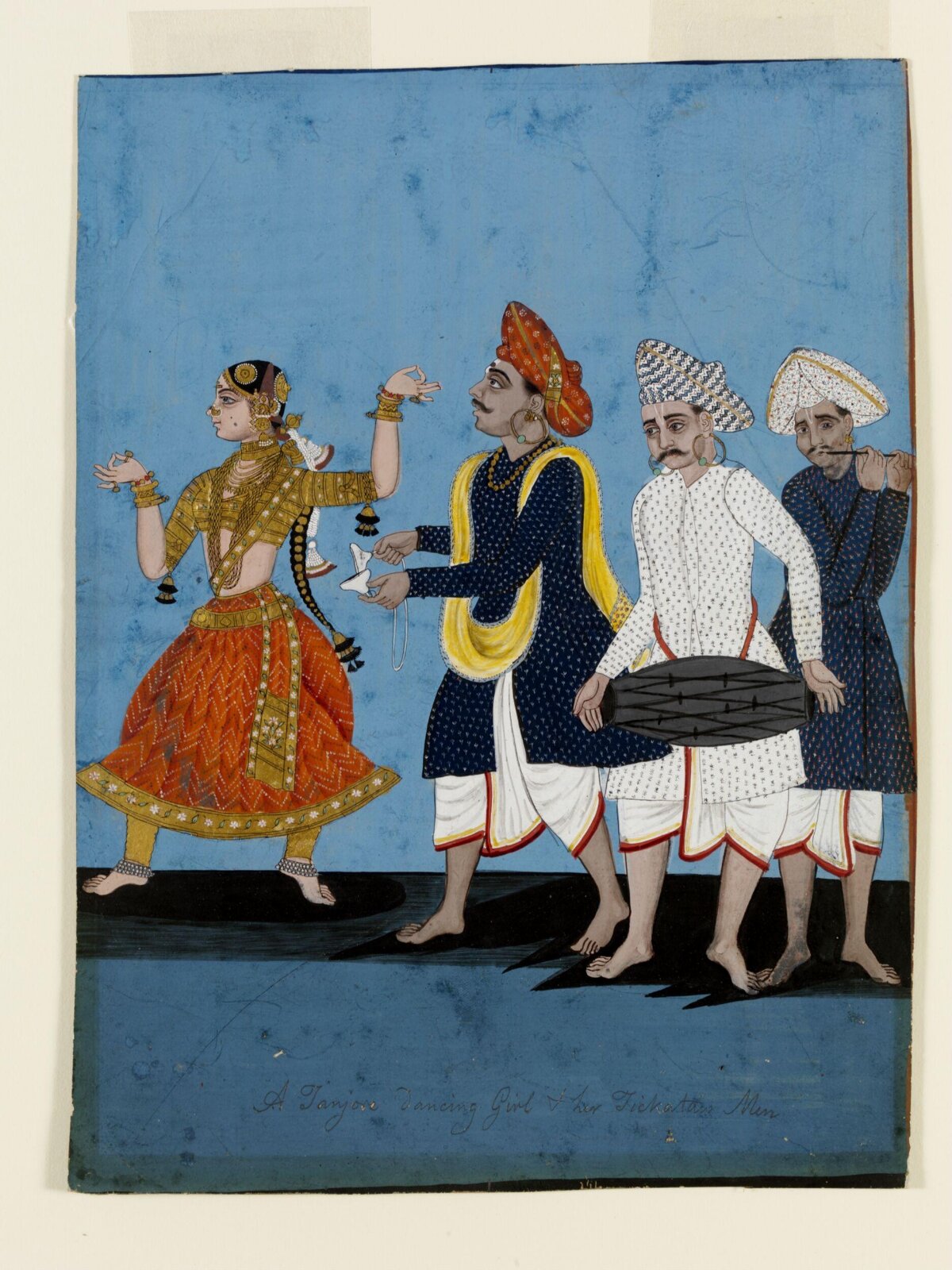 A dancing- girl with three musicians, ca. 1790 - ca. 1800