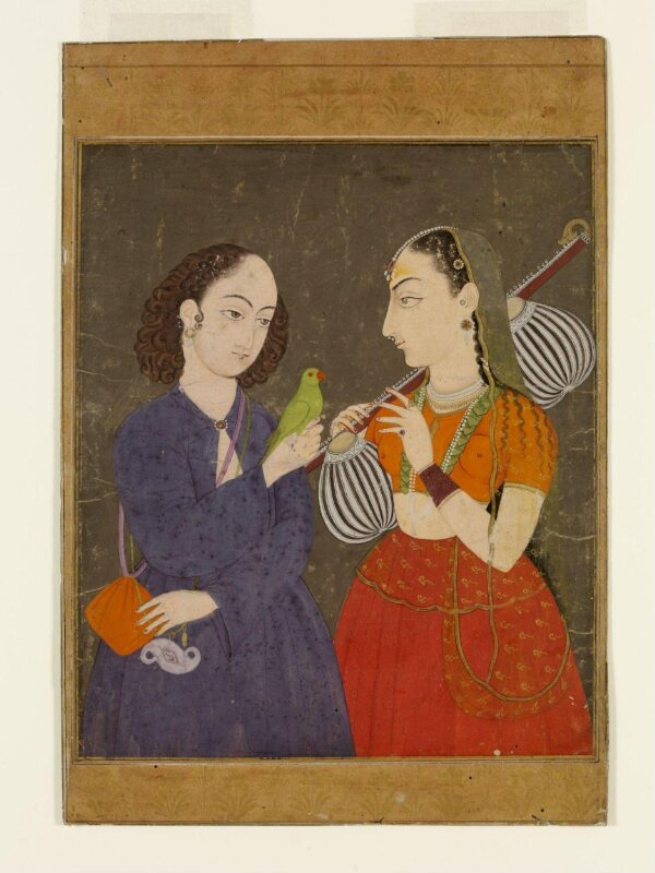 Lady with parrot.