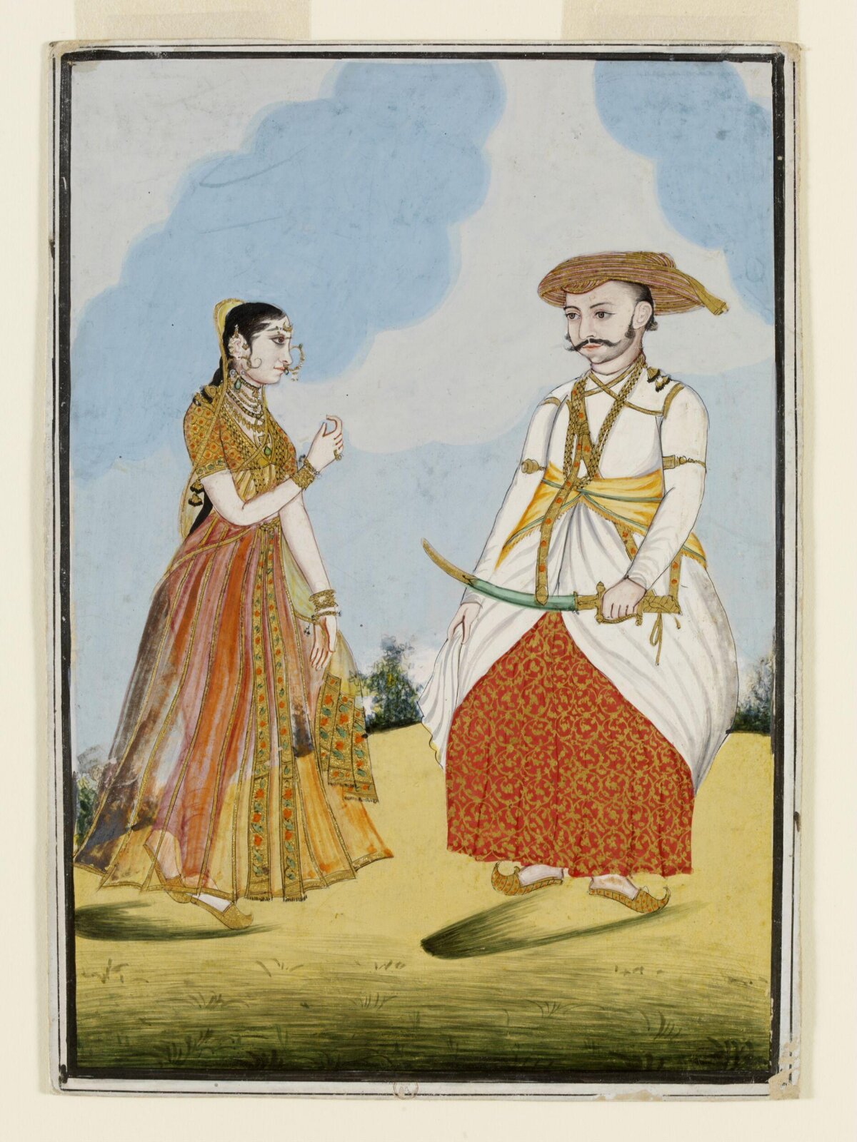 A warrior with his wife, ca. 1822