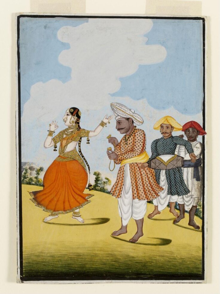 A dancing girl with three musicians top image