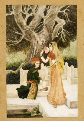 Lady holding a lotus