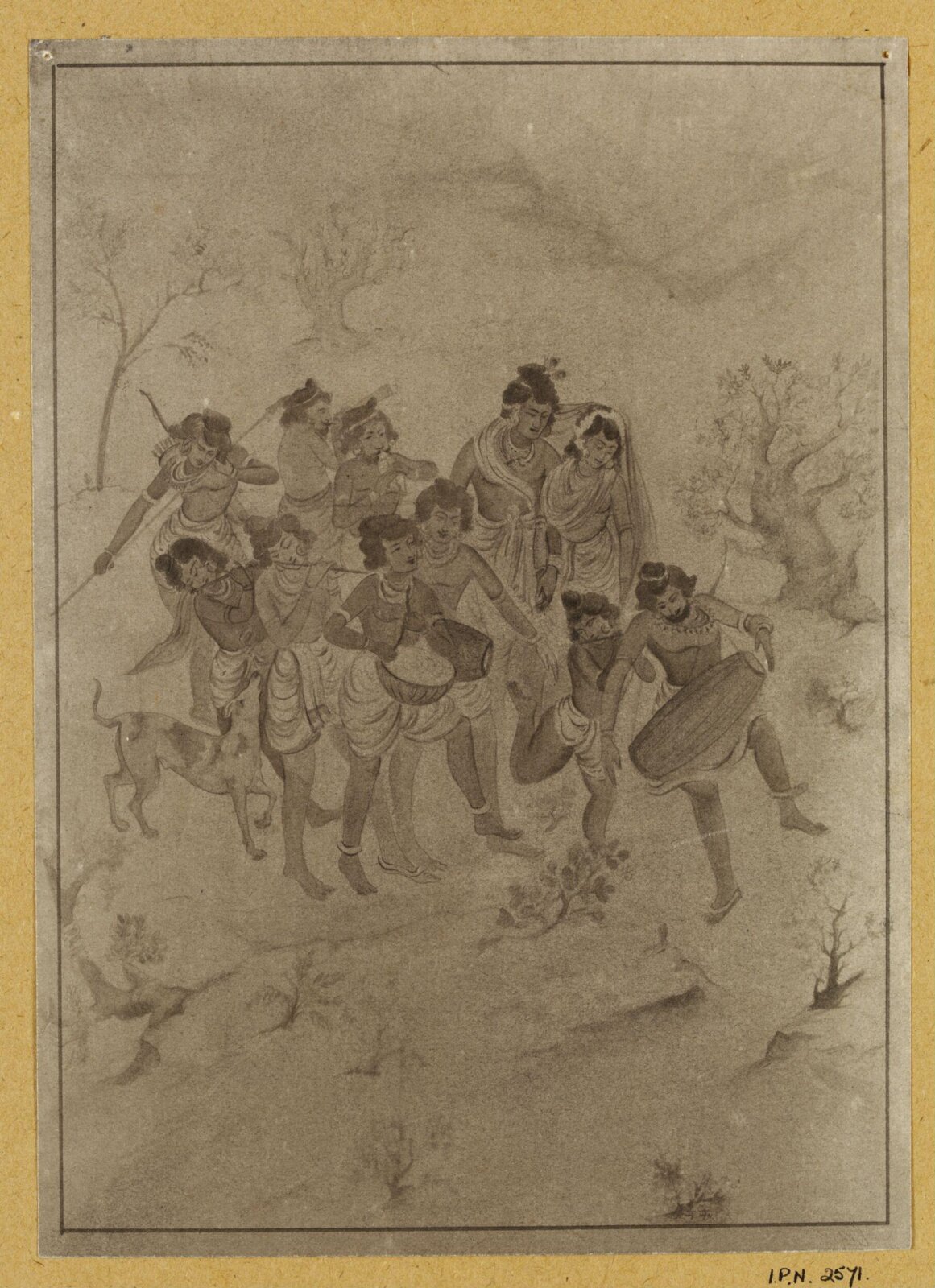 A marriage party, Nandalal Bose, ca. early 1900
