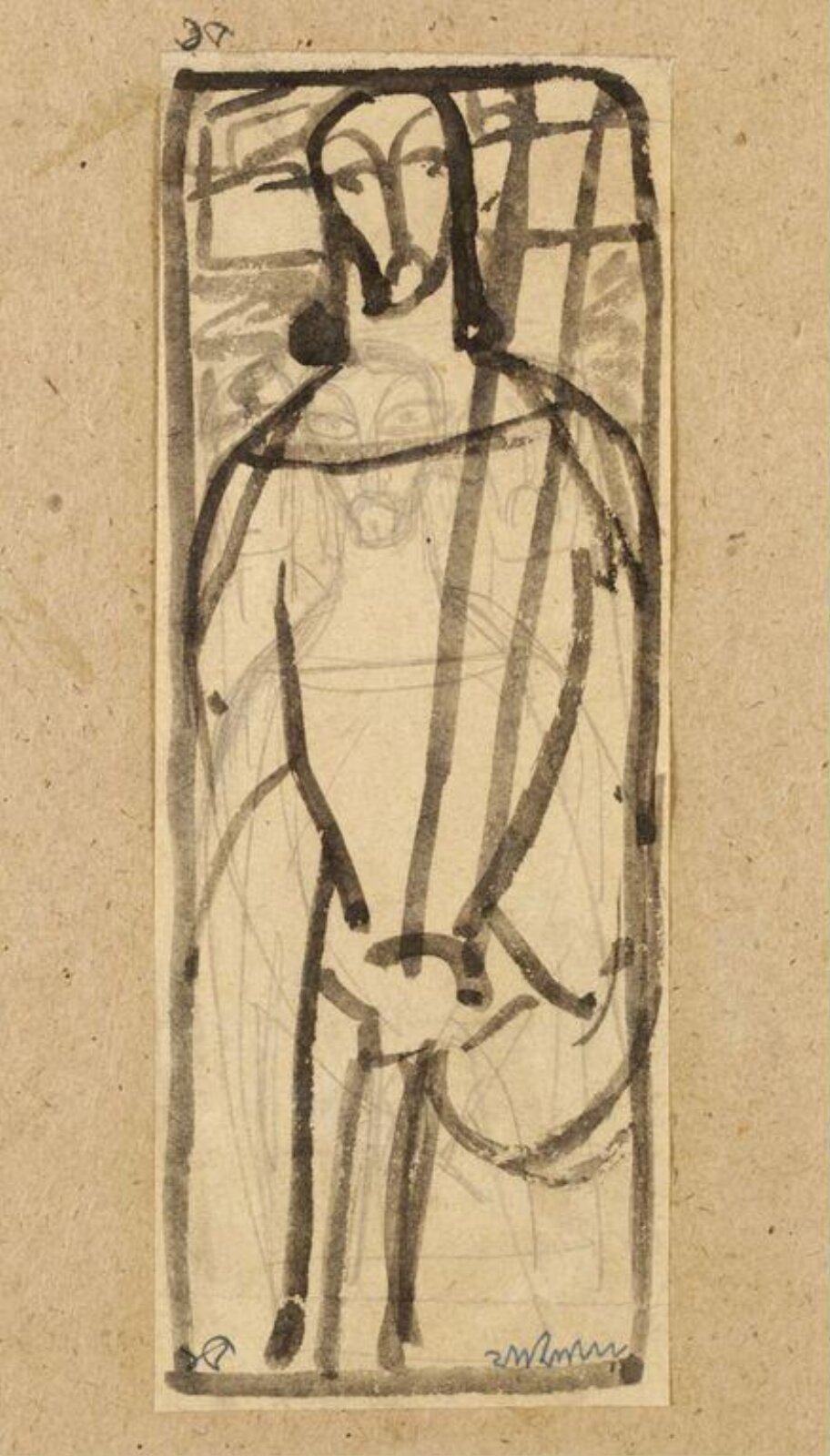 Christ holding the Cross, Roy Jamini, ca. 1942