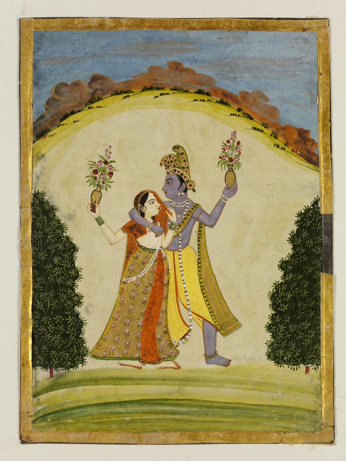 Radha and Krishna, mid 19th century