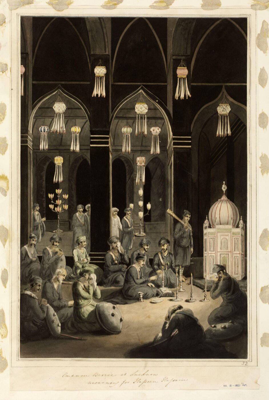 Unknown, Ceremony of mourning in the Imambara, Lucknow