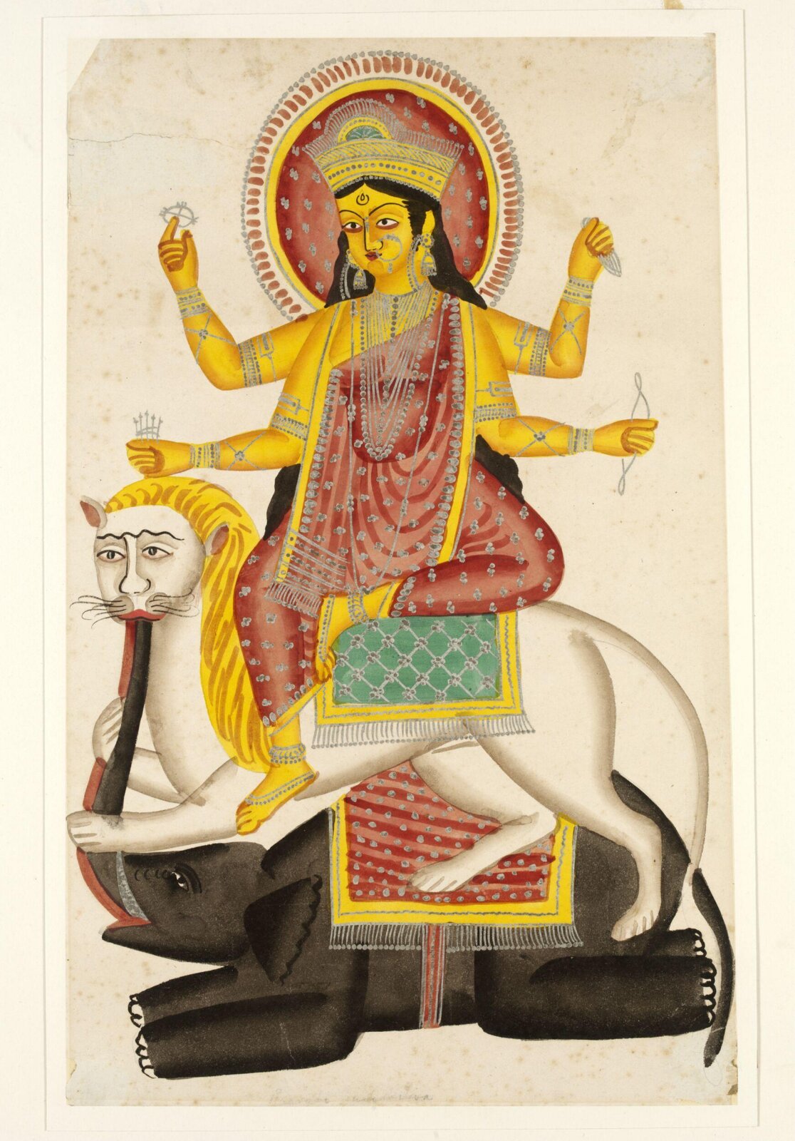 Durga as Jagaddhatri, ca. 1830