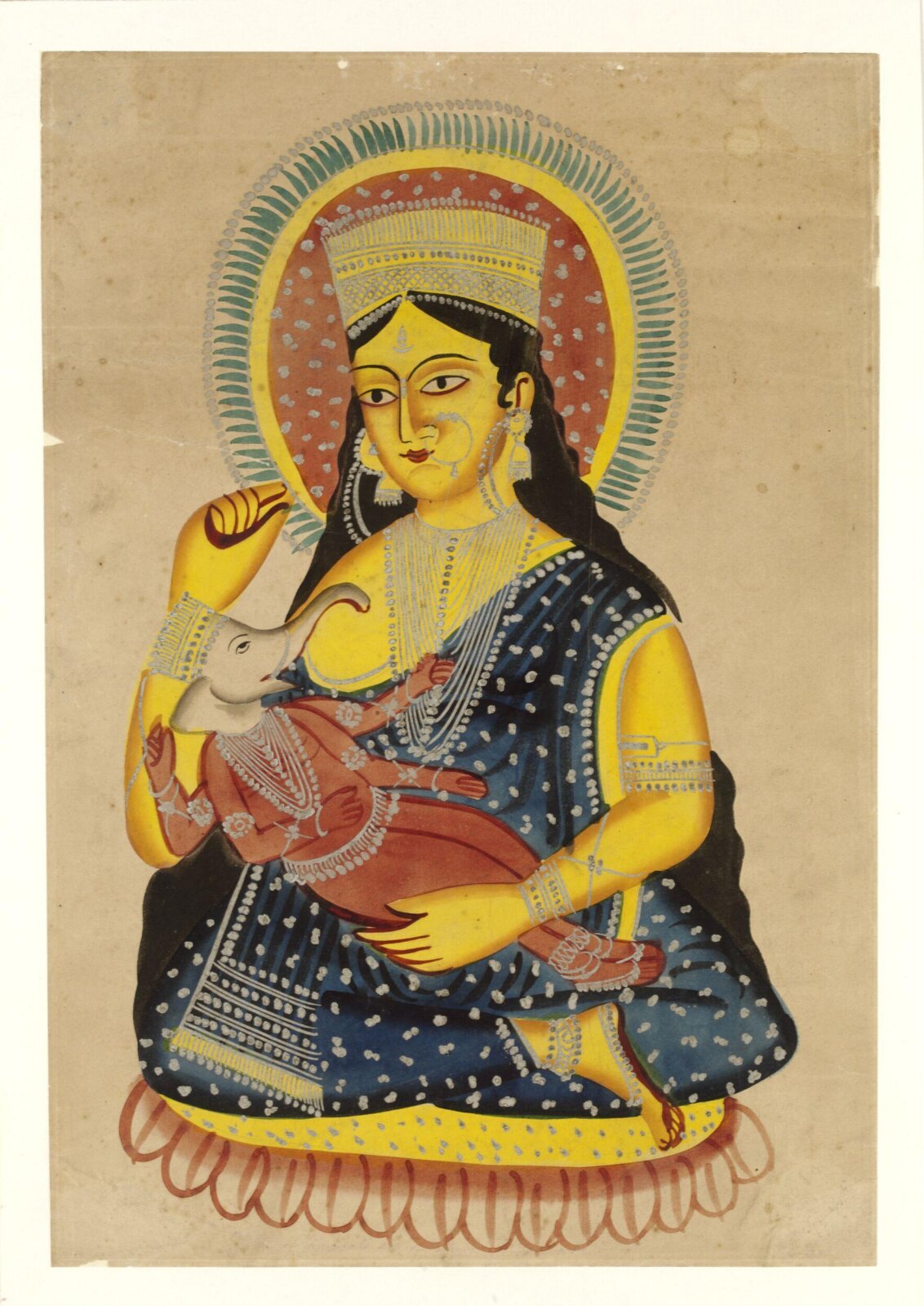 Parvati and Ganesha, ca. 1830