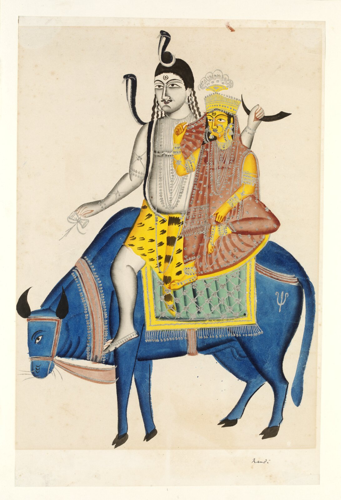 Shiva and Parvati on Nandi, ca. 1830