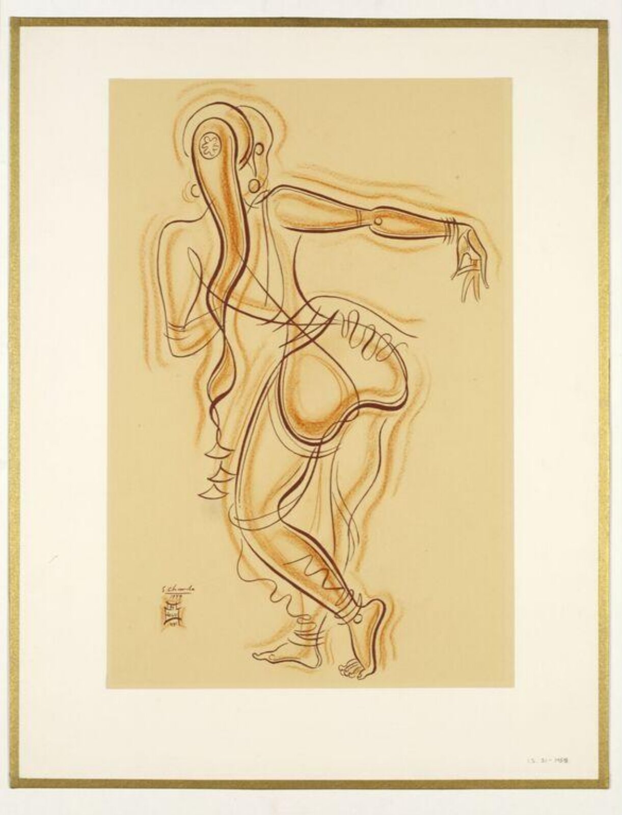 Drawing, Shiavax D. Chavda, 1954
