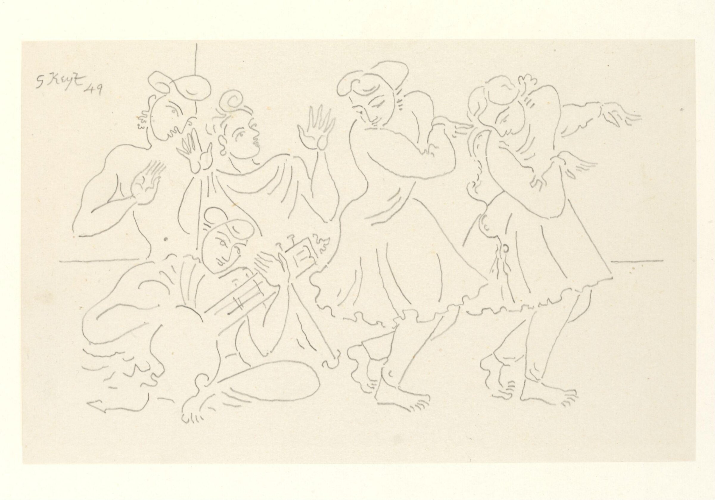 Без названия, George Keyt, 1949