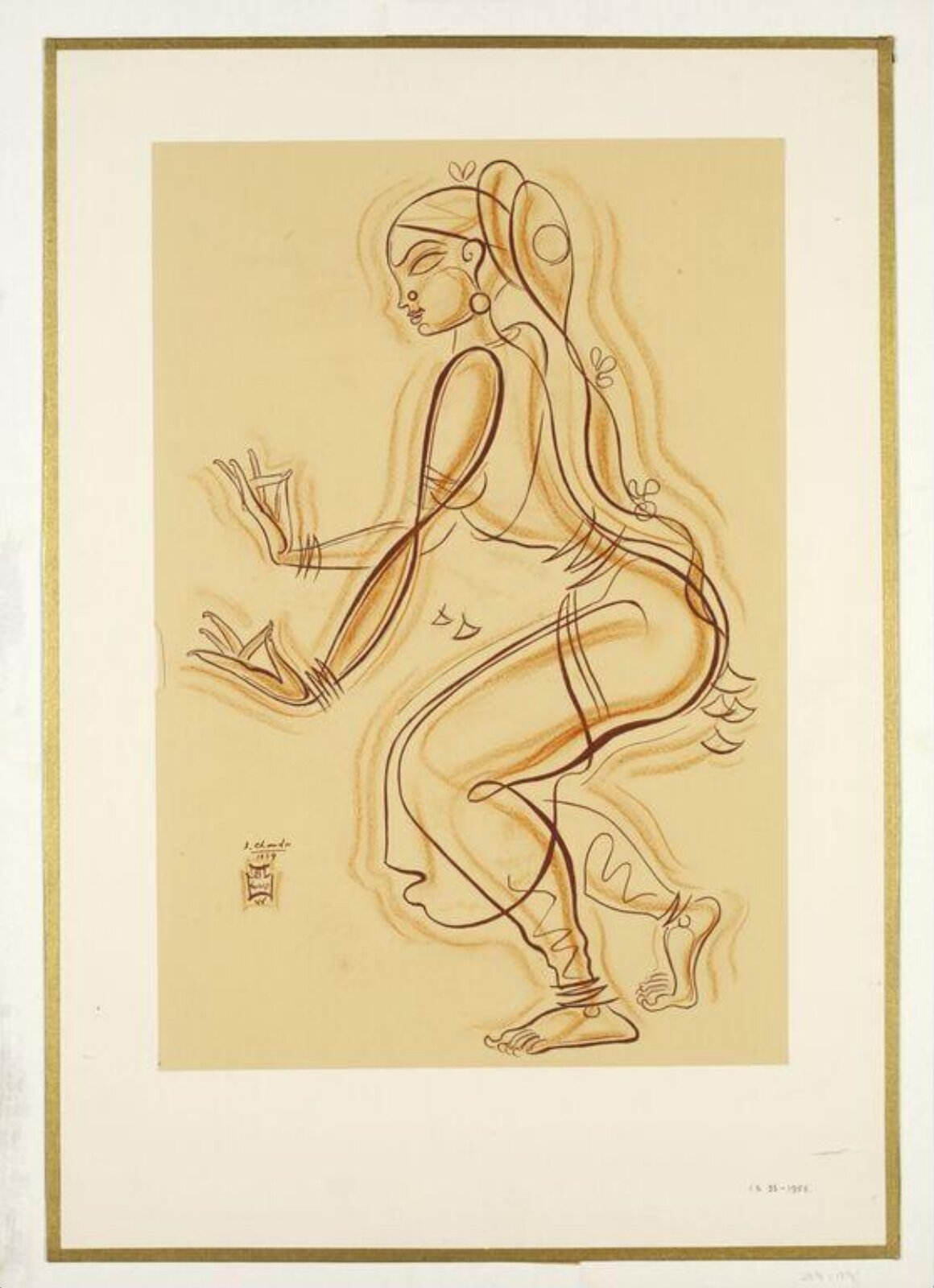Drawing, Shiavax D. Chavda, 1954