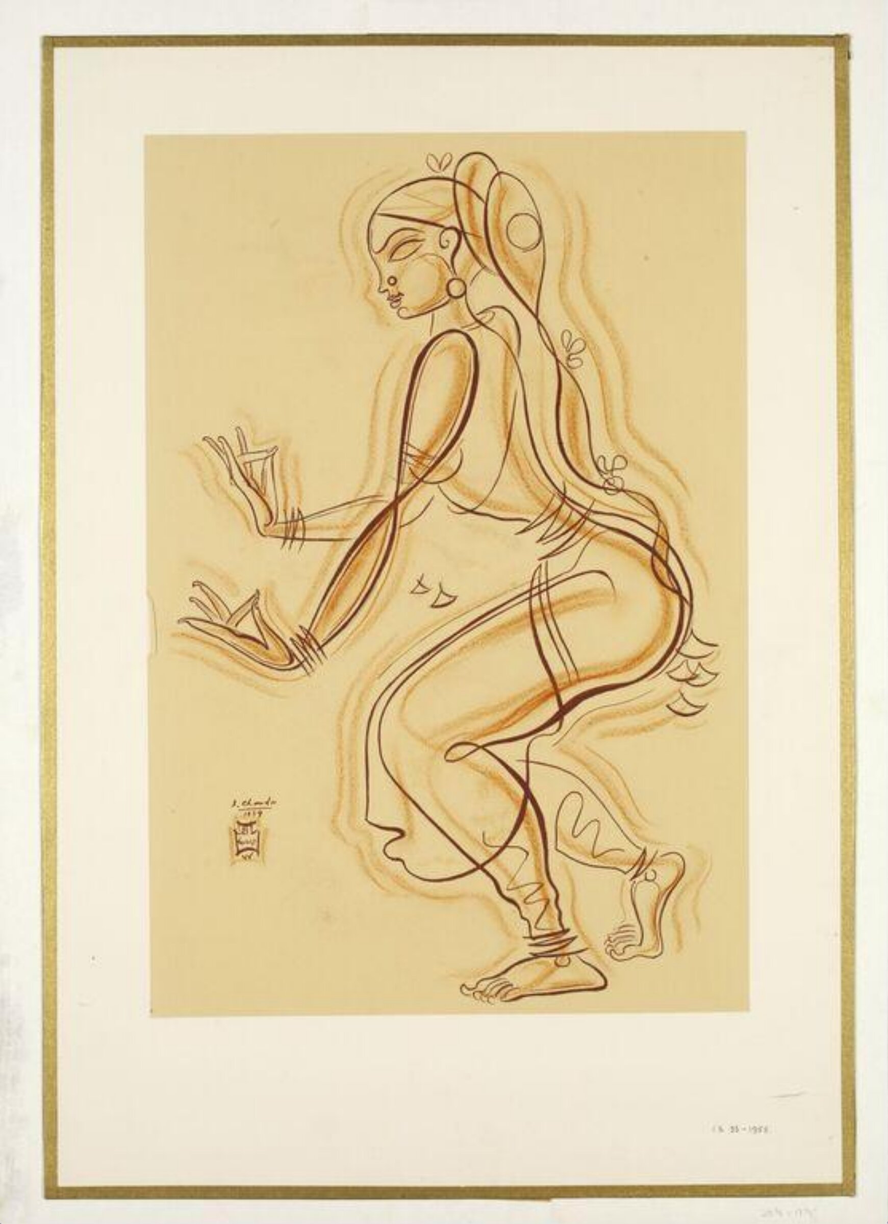 Drawing, Shiavax D. Chavda, 1954