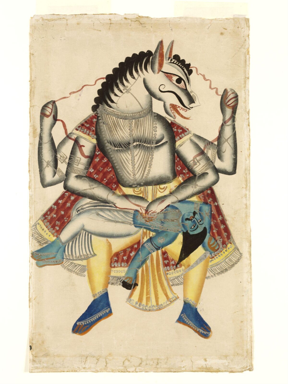 Narasimha and Hiranyakasipu, ca. 1835 - ca. 1840