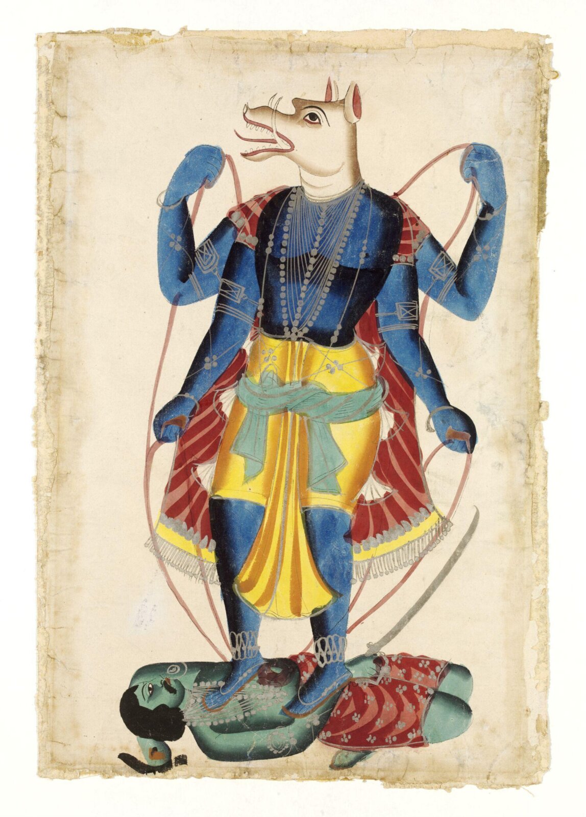 Varaha and Hiranyaksha, ca. 1835-ca. 1840