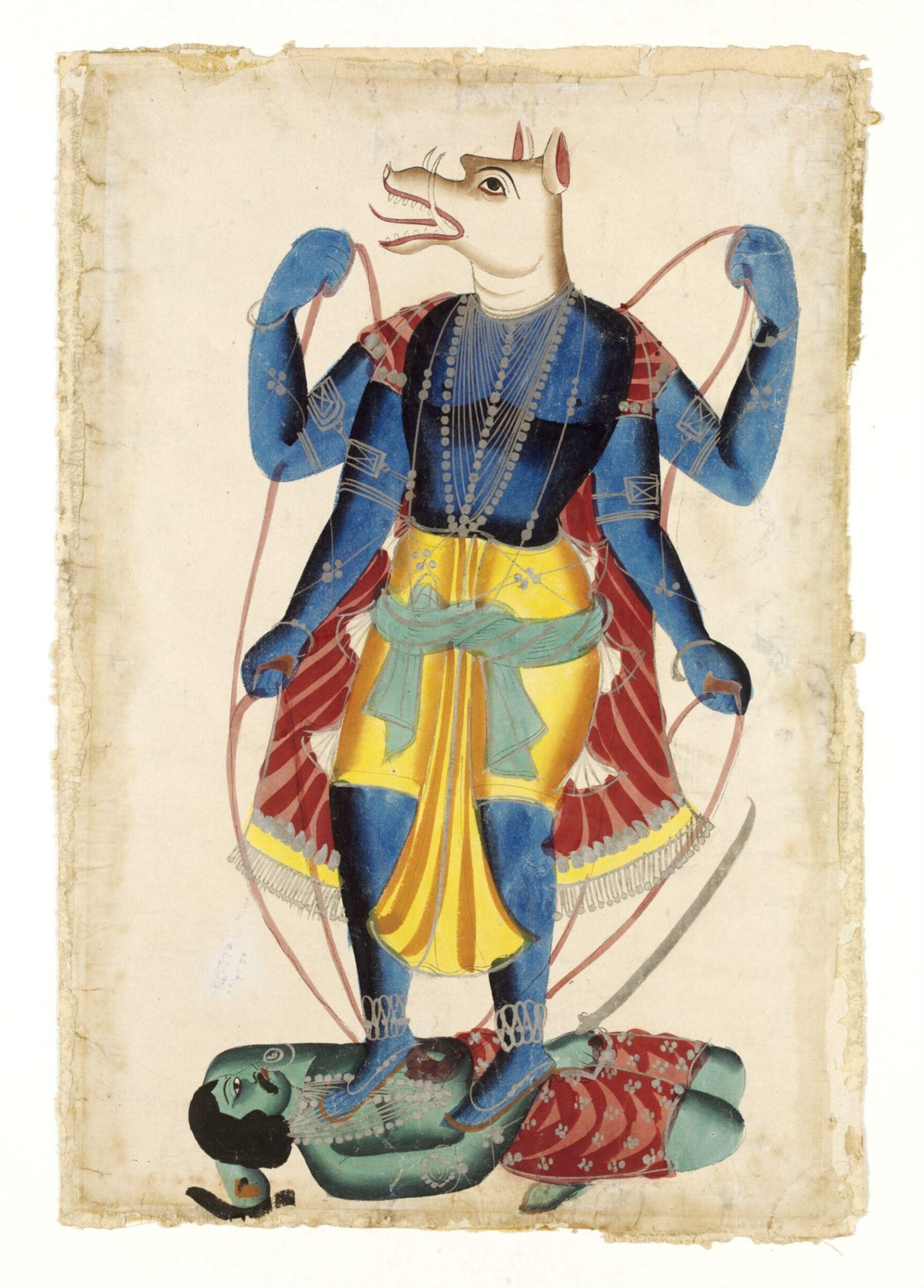 Varaha and Hiranyaksha, ca. 1835-ca. 1840