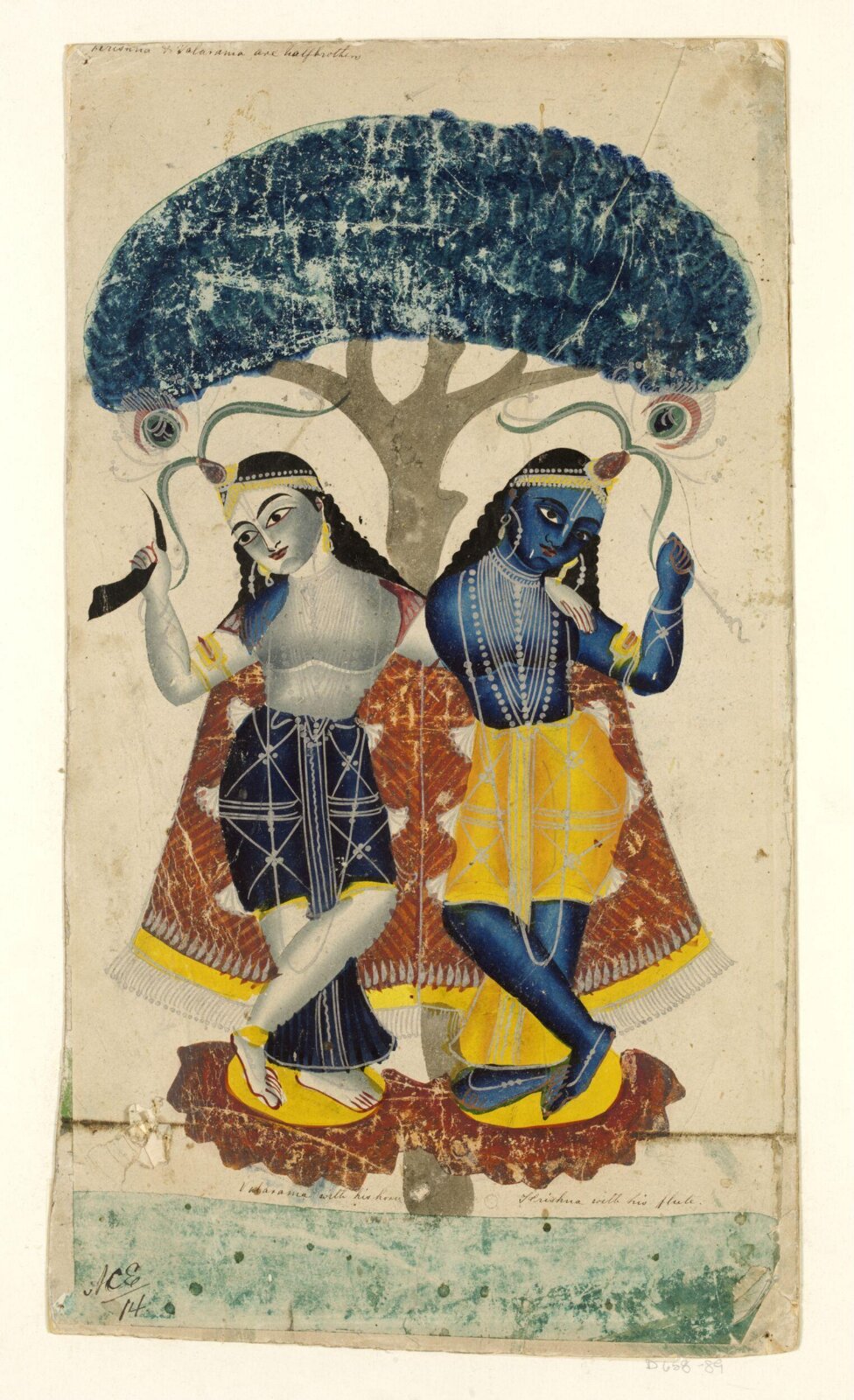 Krishna and Balarama, ca. 1850