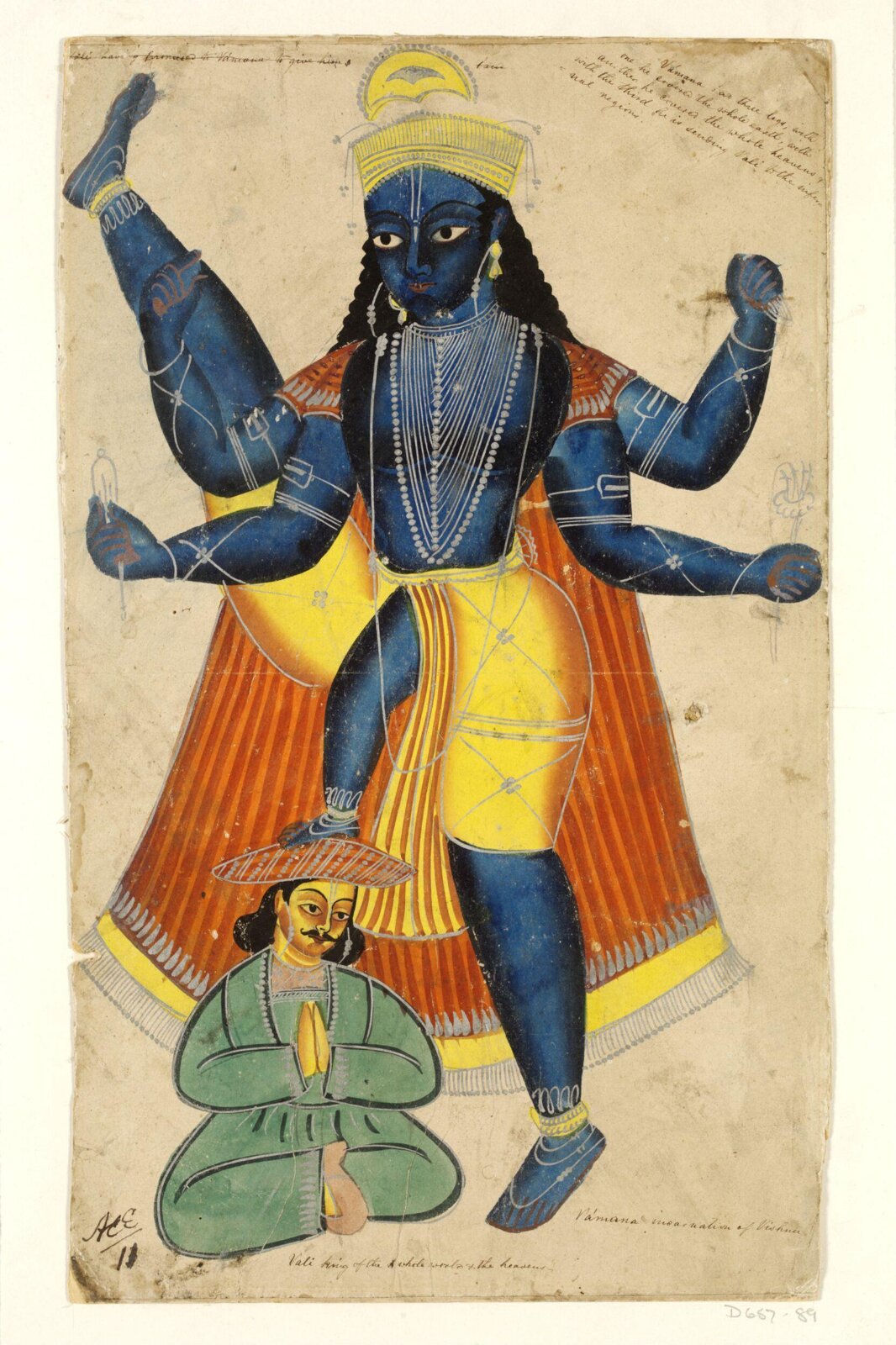 Vamana and Bali, ca. 1850