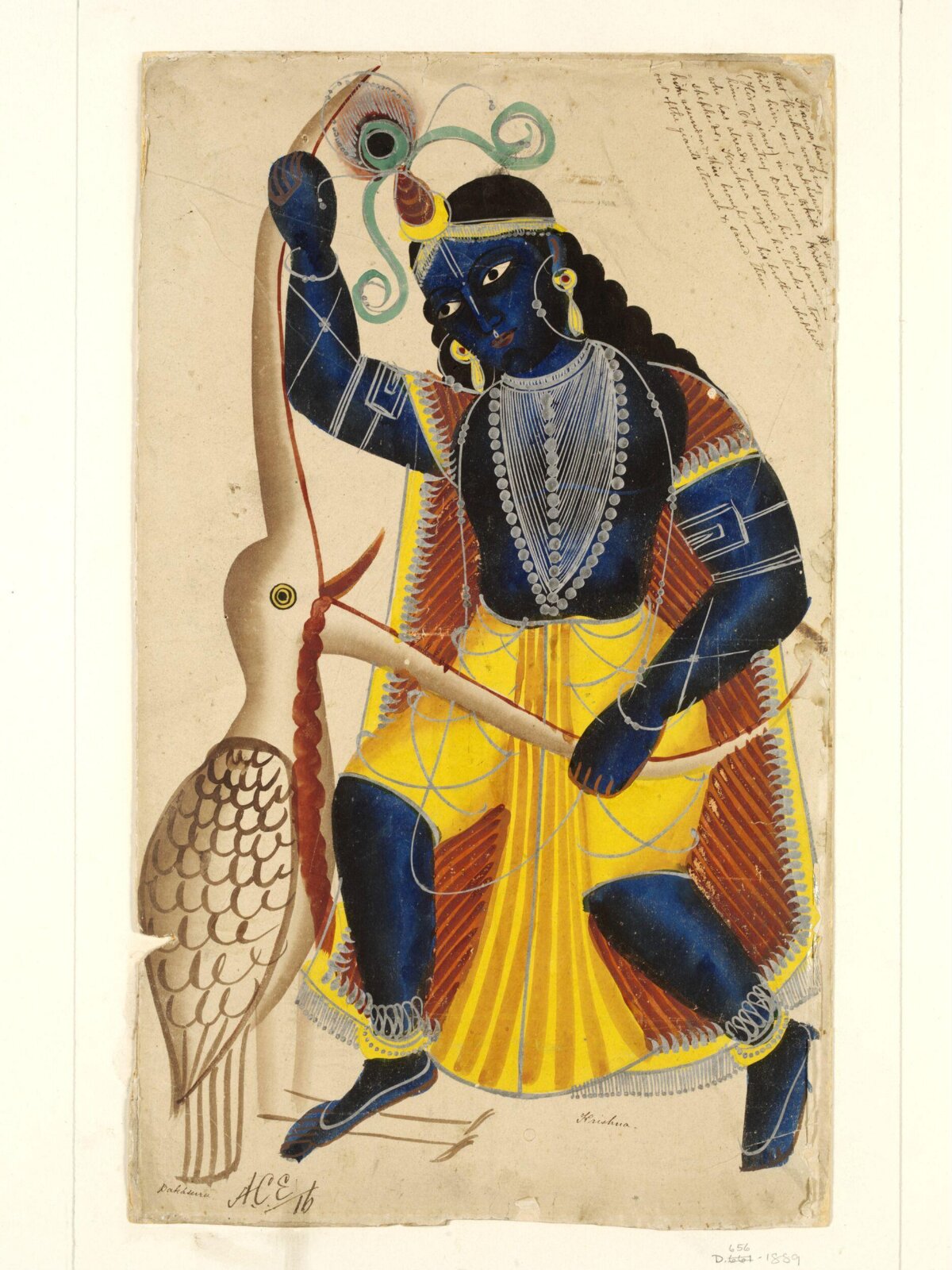 Krishna and Bakasura, ca. 1850