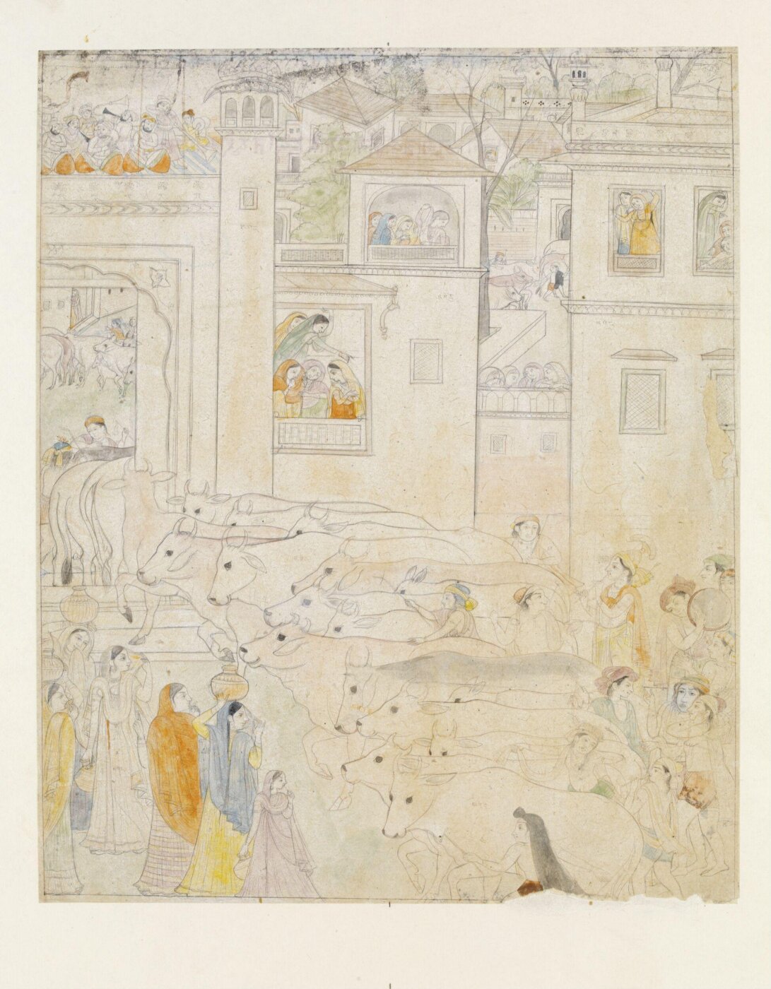 Unknown, Krishna and the cowherds at dust