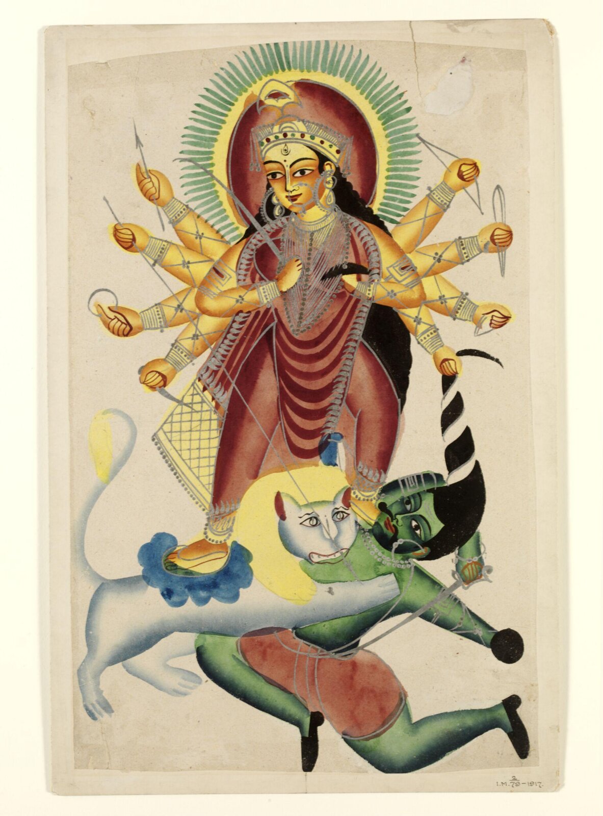 Durga and Mahishasura, ca. 1855 - ca. 1860
