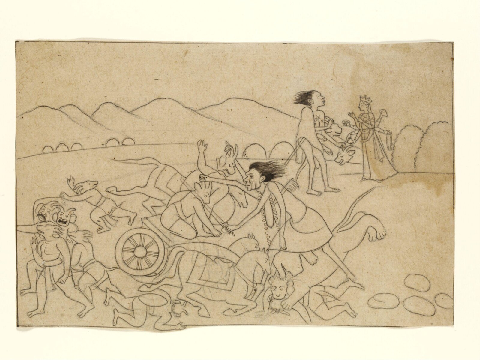 Kali and Durga's lion, ca. 1760