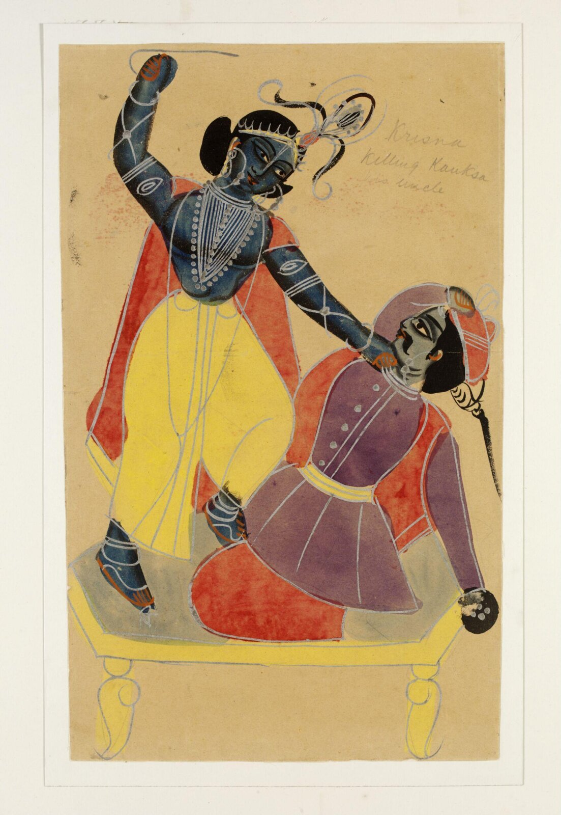 Krishna and Kansa, ca. 1885