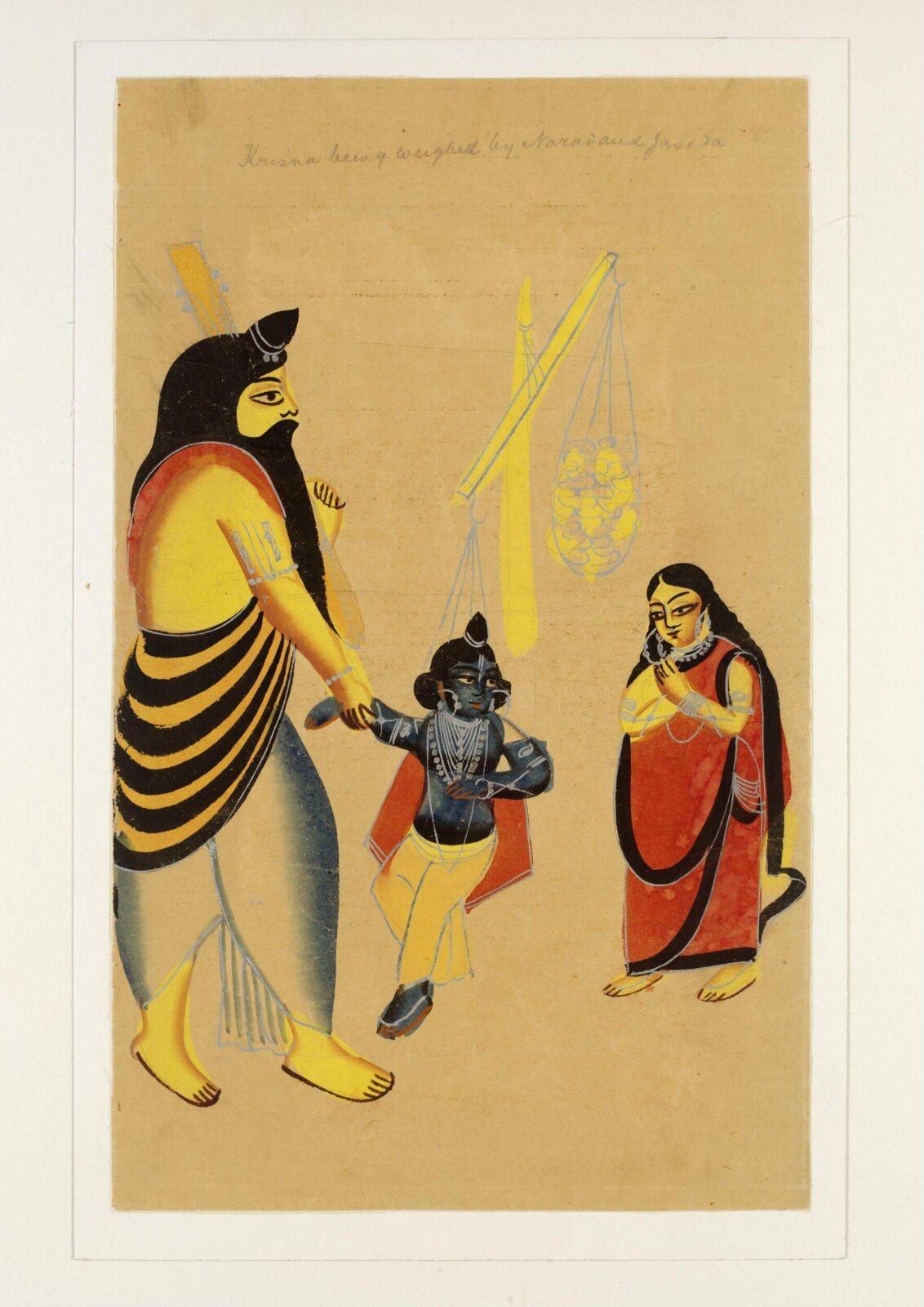 Krishna, Narada and Jasoda, ca. 1885