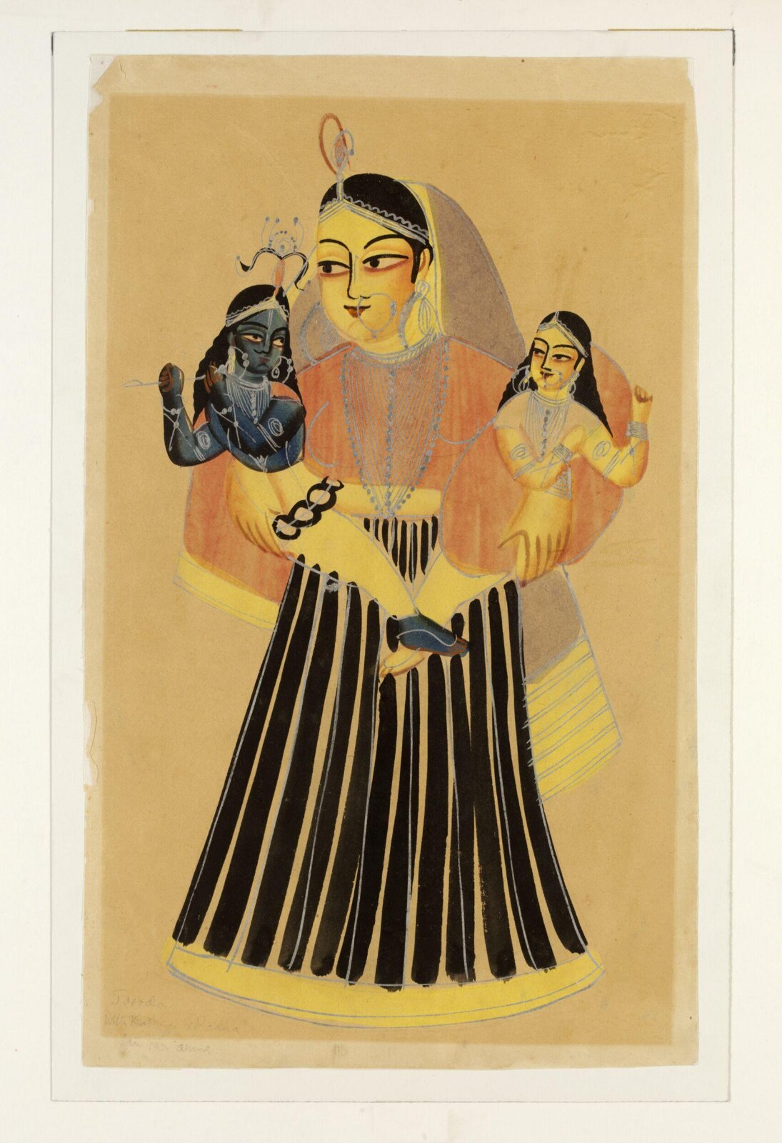 Jasoda, Radha and Krishna, ca. 1885