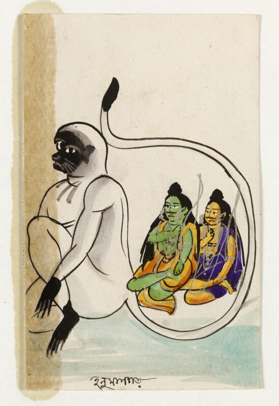 Hanuman, Rama and Lakshmana