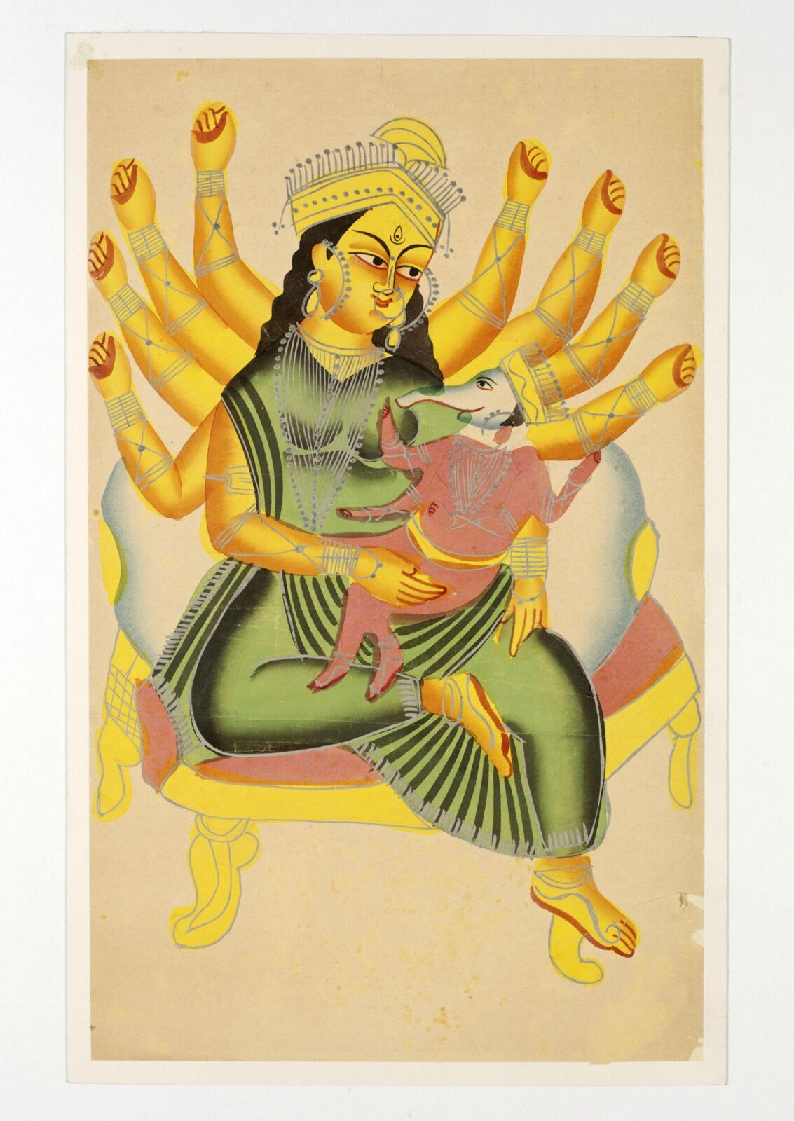 Durga and Ganesha, ca. 1890
