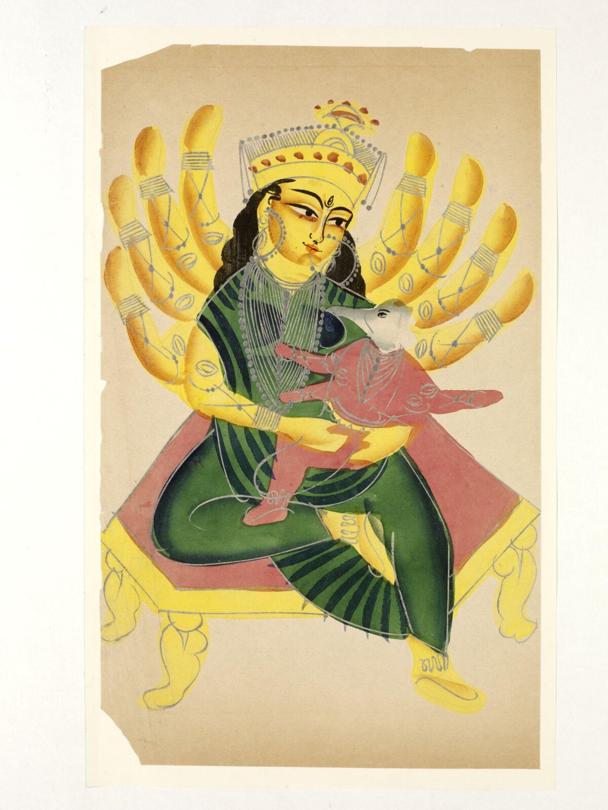 Durga and Ganesha, ca. 1890