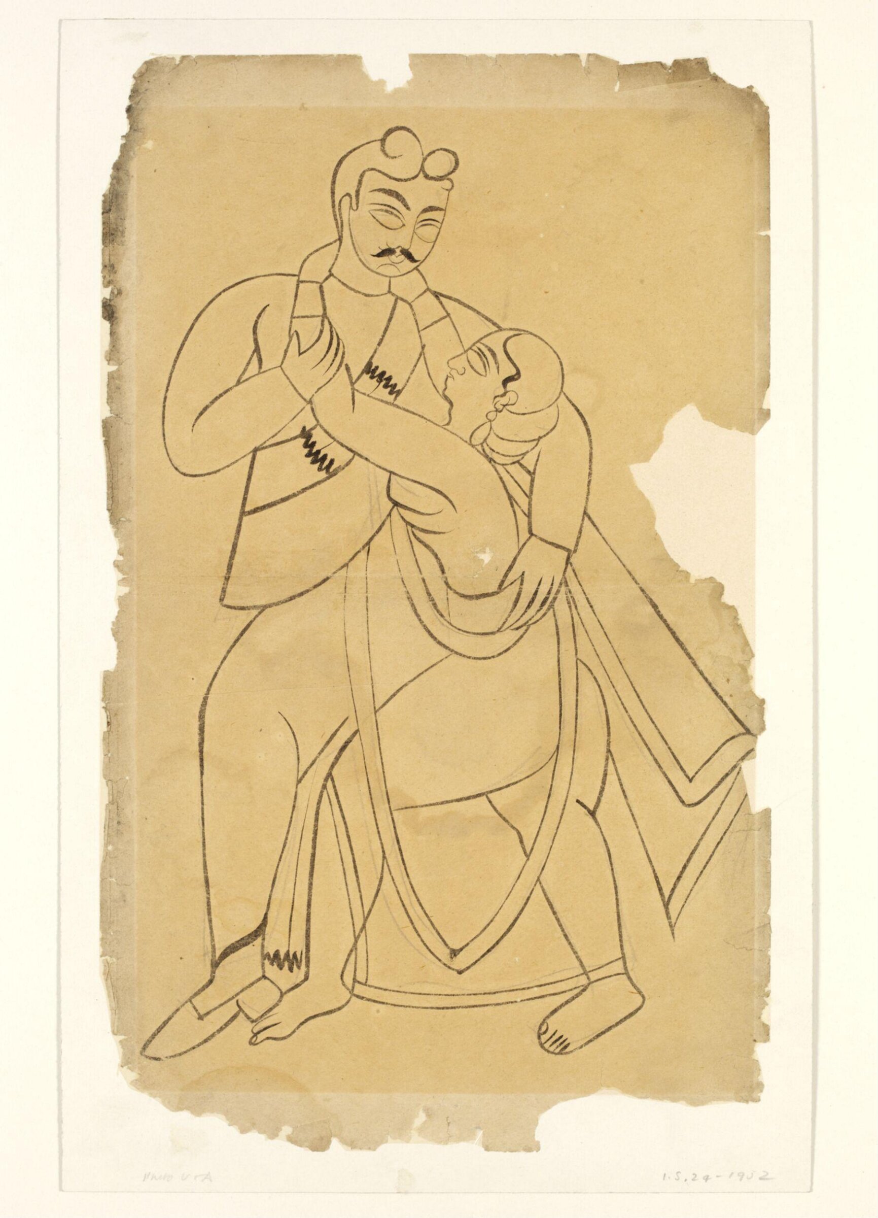 Nabin and Elokeshi, Nibaran Chandra Ghosh, ca. 1880
