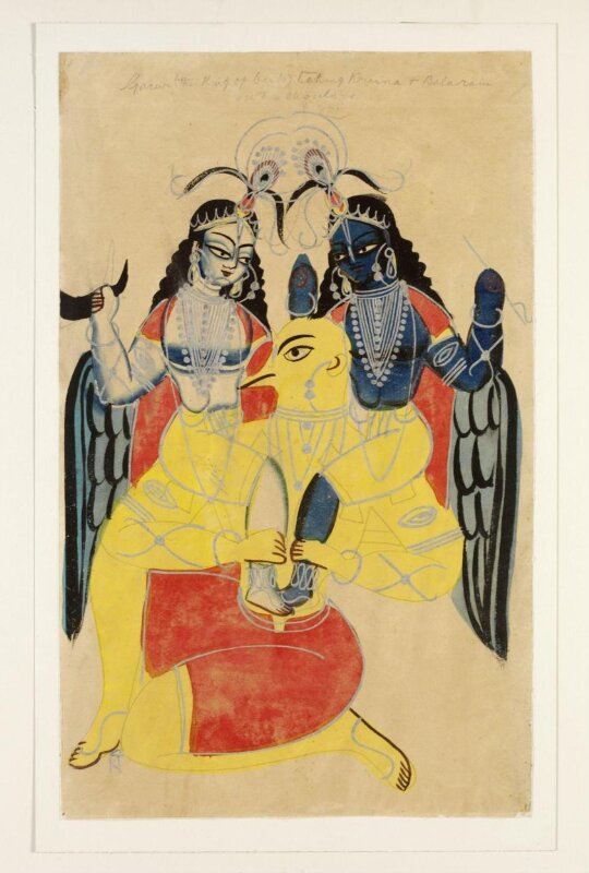 Balarama, Krishna and Garuda