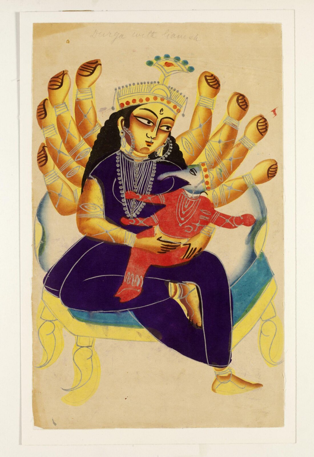 Durga and Ganesha, ca. 1885