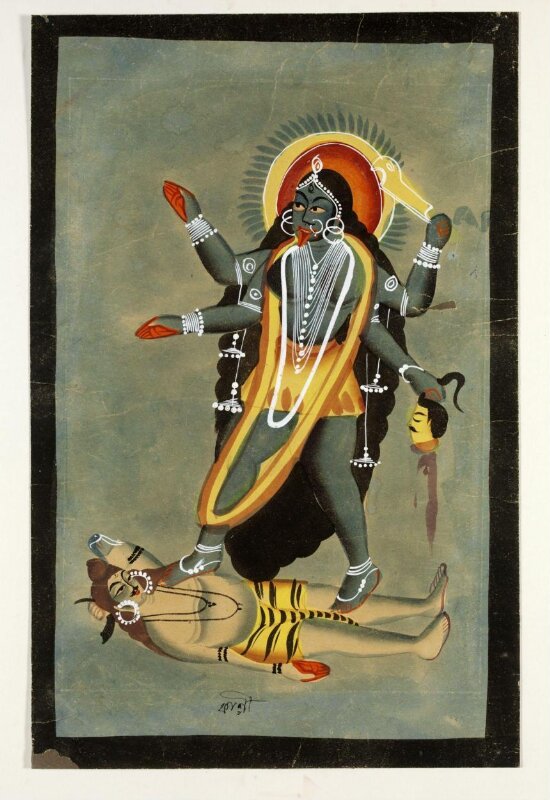 Krishna as Kali, and Shiva
