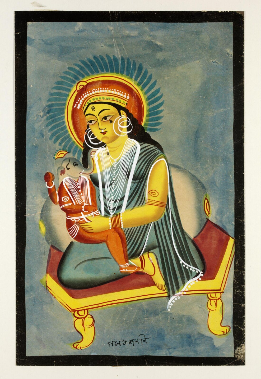 Parvati and Ganesh, ca. 1885