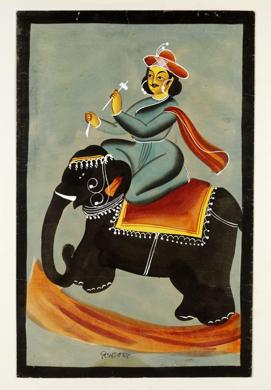 Visvakarma on a black elephant, ca. 1885