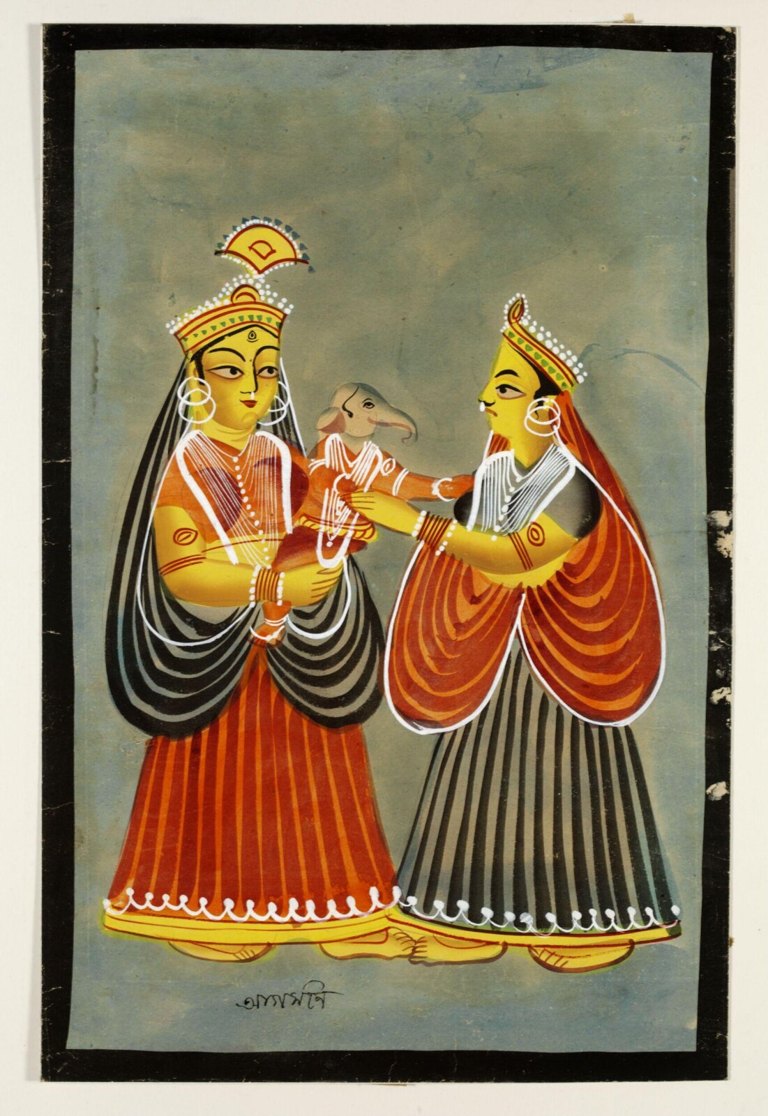 Parvati and Ganesh, ca. 1885